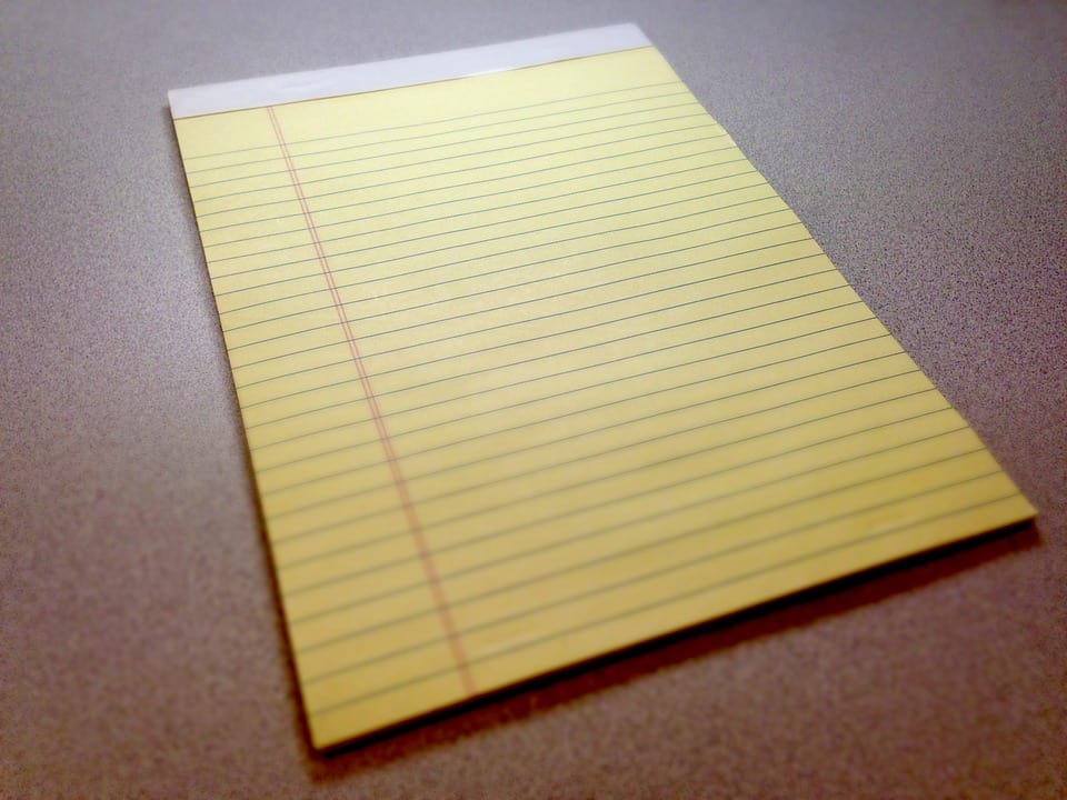 yellow legal pads