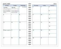 monthly wirebound planner insert pages