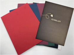 Custom presentation folders with foil