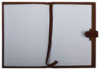 British tan leather journal with casebound journal insert