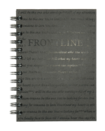 personalized journal with glossy black foil imprinting on matte black wirebound cover