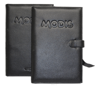 custom leather journals with a custom debossed logo and individual personalization