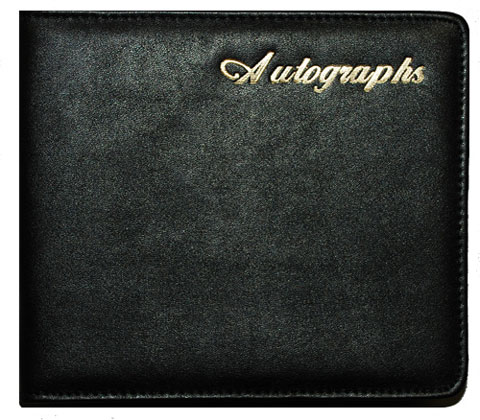 Stock Imprint Zippered Autograph Books