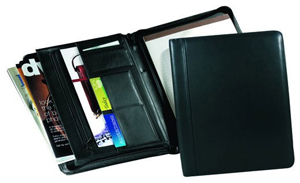 zippered leather pad holders