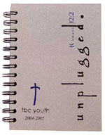 Black and purple foil stamped notebooks