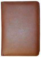 classic British tan leather journal front cover