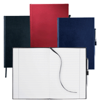 black, red and navy ultrahyde journals with ribbon markers