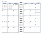 2016 monthly calendars 3 1/8 x 5