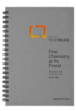 custom notebooks with a gray die cut cover over a full color top sheet