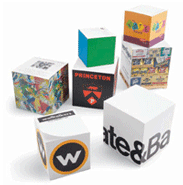 non-adhesive cube pads, printed on all sides in full color