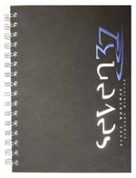 Black cover journal with two color foil imprint