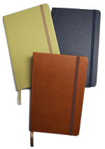 Custom bound journals and notebooks.