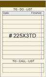 2 1/4 x 3 3/4 mini to-do ivory pads