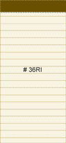 2 3/4 x 6 ivory ruled pads