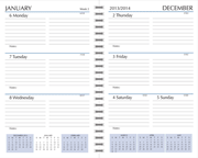 weekly calendars 5 x 8