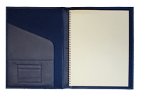 blue leather letter size journal